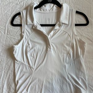 lululemon athletica quick drying polo - white size 6